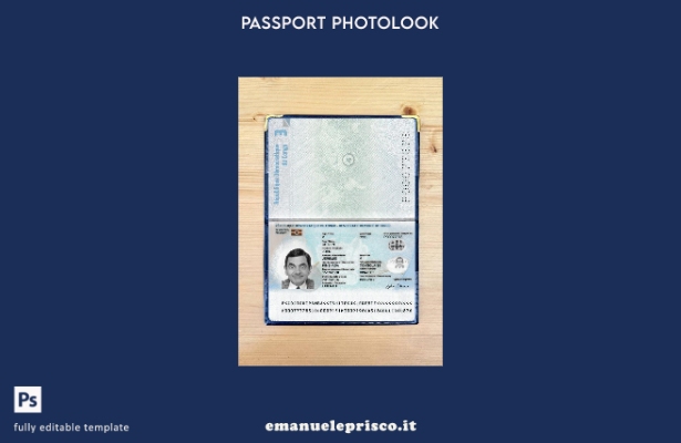 modello photolook presente del passaporto del Congo in stile verificato 1
